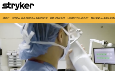 Screen capture of the Stryker medical technology company website, March 11, 2026. (Stryker)